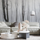 Papel Mural, Papel Pintado, Wallpaper, Mural, Empavonados, Vinilico Autoadhesivo para muros de la marca The Wall, diseño de tendencia White Forest