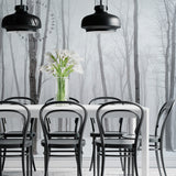 Papel Mural, Papel Pintado, Wallpaper, Mural, Empavonados, Vinilico Autoadhesivo para muros de la marca The Wall, diseño de tendencia White Forest