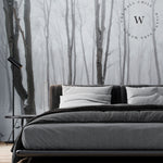 Papel Mural, Papel Pintado, Wallpaper, Mural, Empavonados, Vinilico Autoadhesivo para muros de la marca The Wall, diseño de tendencia White Forest