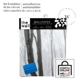 Papel Mural, Papel Pintado, Wallpaper, Mural, Empavonados, Vinilico Autoadhesivo para muros de la marca The Wall, diseño de tendencia White Forest