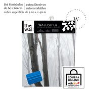 Papel Mural, Papel Pintado, Wallpaper, Mural, Empavonados, Vinilico Autoadhesivo para muros de la marca The Wall, diseño de tendencia White Forest