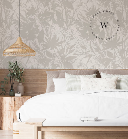 Papel Mural, Papel Pintado, Wallpaper, Mural, Empavonados, Vinilico Autoadhesivo para muros de la marca The Wall, diseño de tendencia Wild Flowers.  