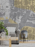 Papel Mural, Papel Pintado, Wallpaper, Mural, Empavonados, Vinilico Autoadhesivo para muros de la marca The Wall, diseño de tendencia Yellow Graffity