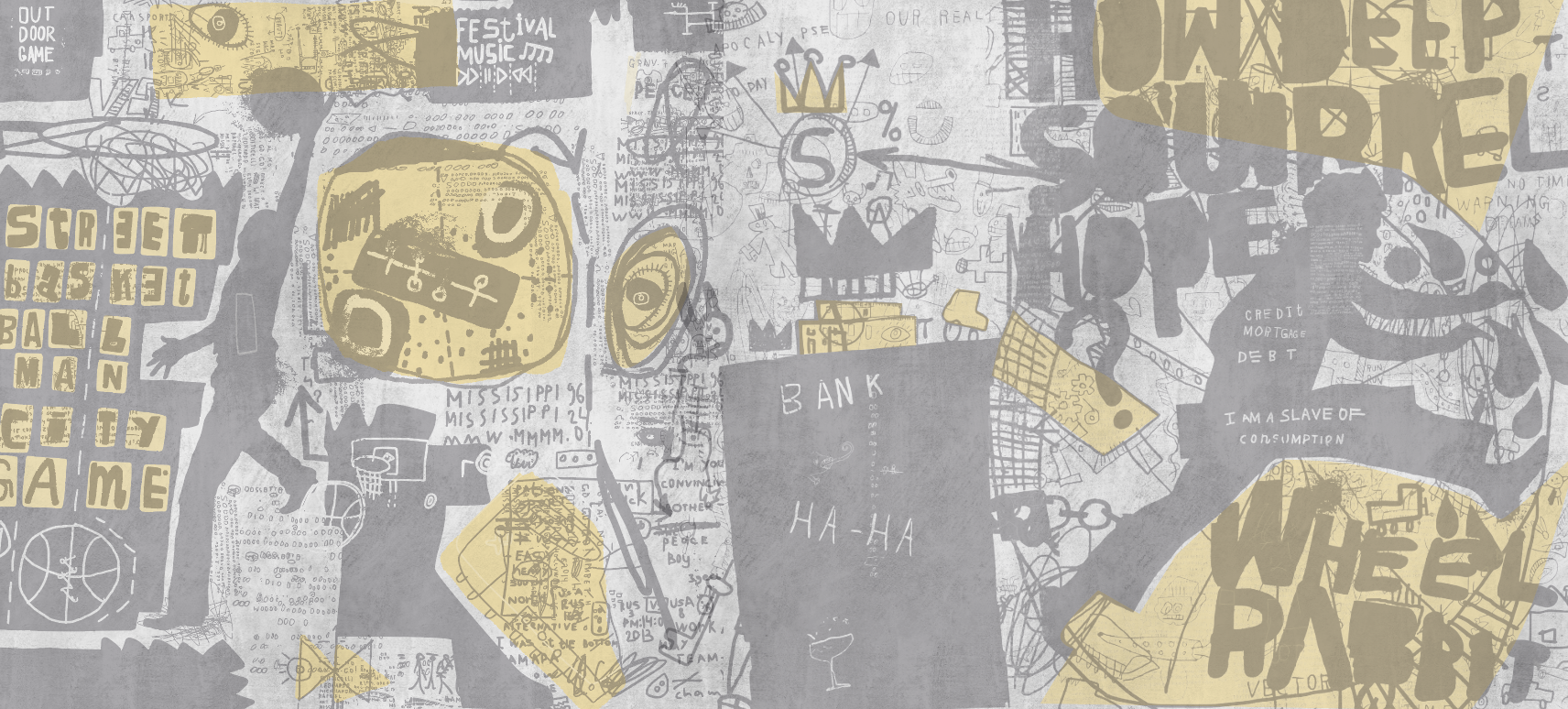  The Wall, diseño de tendencia Yellow Graffity