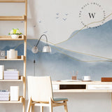 Papel Mural, Papel Pintado, Wallpaper, Mural, Empavonados, Vinilico Autoadhesivo para muros de la marca The Wall, diseño de tendencia Zen Mountain