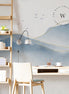 Papel Mural, Papel Pintado, Wallpaper, Mural, Empavonados, Vinilico Autoadhesivo para muros de la marca The Wall, diseño de tendencia Zen Mountain
