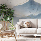 Papel Mural, Papel Pintado, Wallpaper, Mural, Empavonados, Vinilico Autoadhesivo para muros de la marca The Wall, diseño de tendencia Zen Mountain