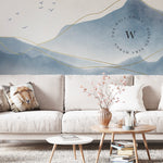 Papel Mural, Papel Pintado, Wallpaper, Mural, Empavonados, Vinilico Autoadhesivo para muros de la marca The Wall, diseño de tendencia Zen Mountain