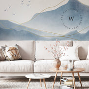 Papel Mural, Papel Pintado, Wallpaper, Mural, Empavonados, Vinilico Autoadhesivo para muros de la marca The Wall, diseño de tendencia Zen Mountain