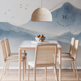 Papel Mural, Papel Pintado, Wallpaper, Mural, Empavonados, Vinilico Autoadhesivo para muros de la marca The Wall, diseño de tendencia Zen Mountain