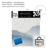 Papel Mural, Papel Pintado, Wallpaper, Mural, Empavonados, Vinilico Autoadhesivo para muros de la marca The Wall, diseño de tendencia Zen Mountain