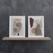 Brown Abstract Shapes I Cuadro