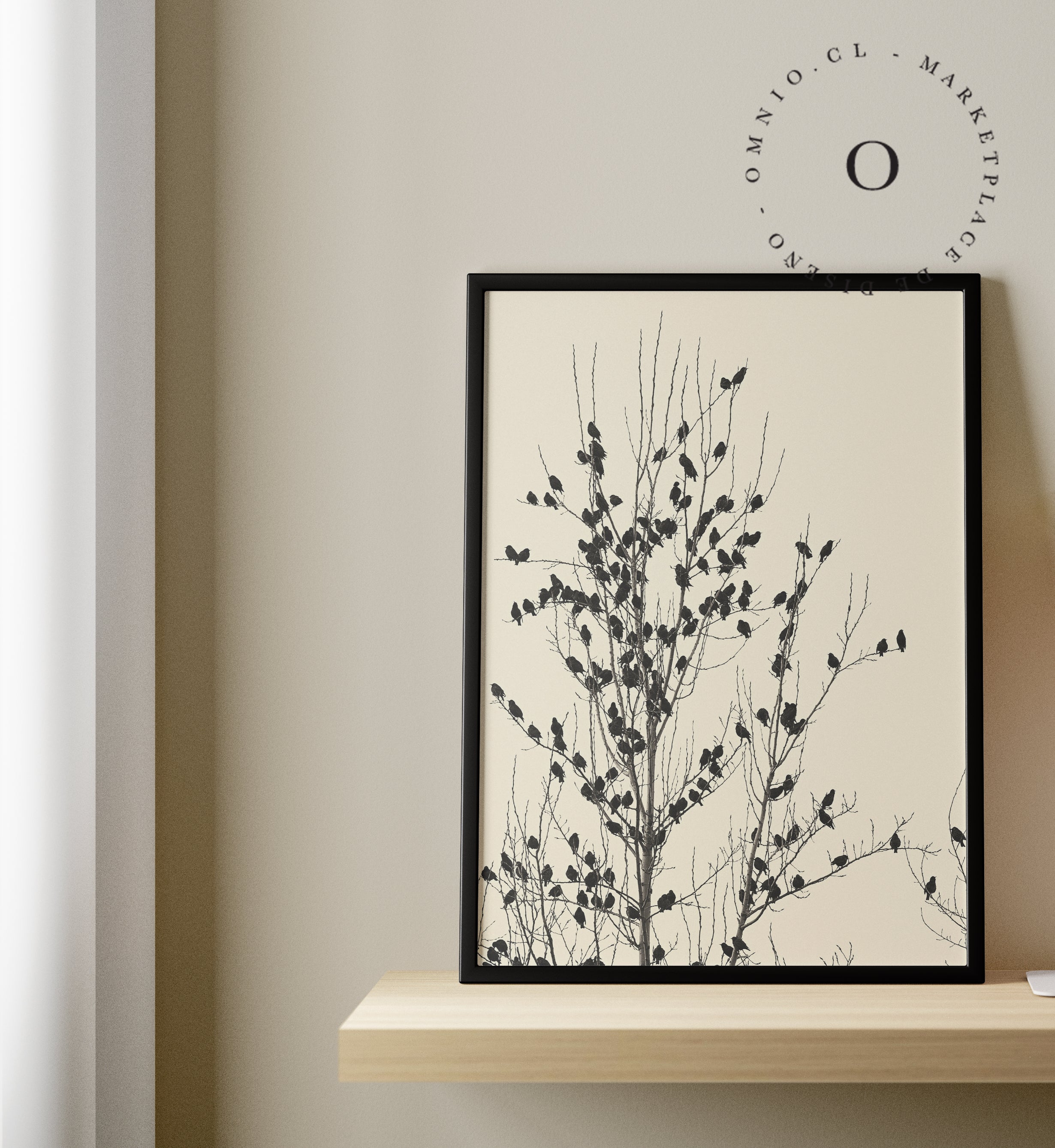 Black Birds On Tree Cuadro