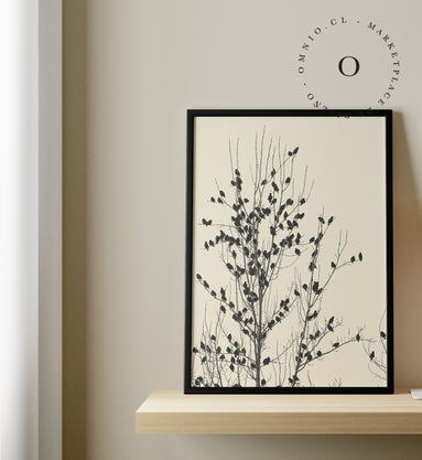 Black Birds On Tree Cuadro