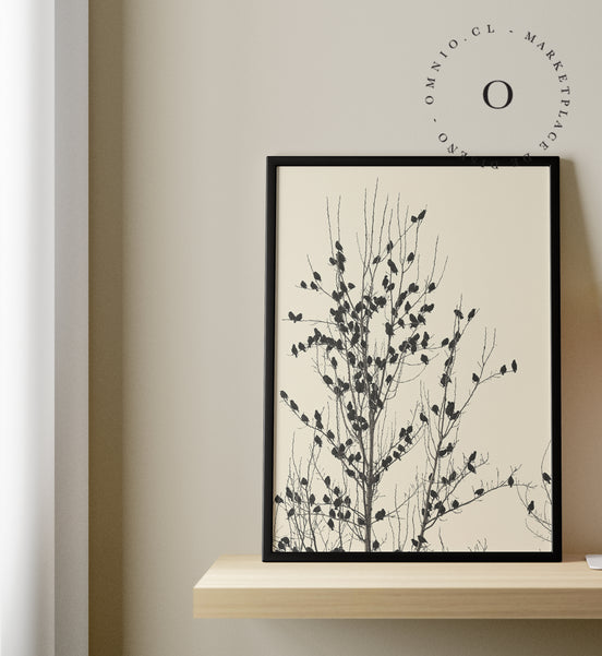 Black Birds On Tree Cuadro
