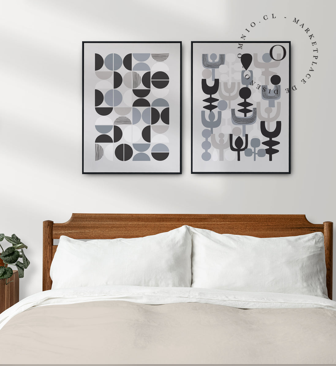 Memphis Garden Grey I Cuadro